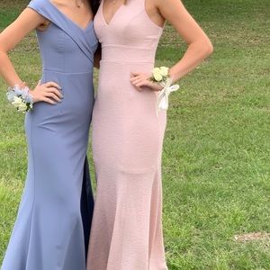 along sparkly pink prom dress!